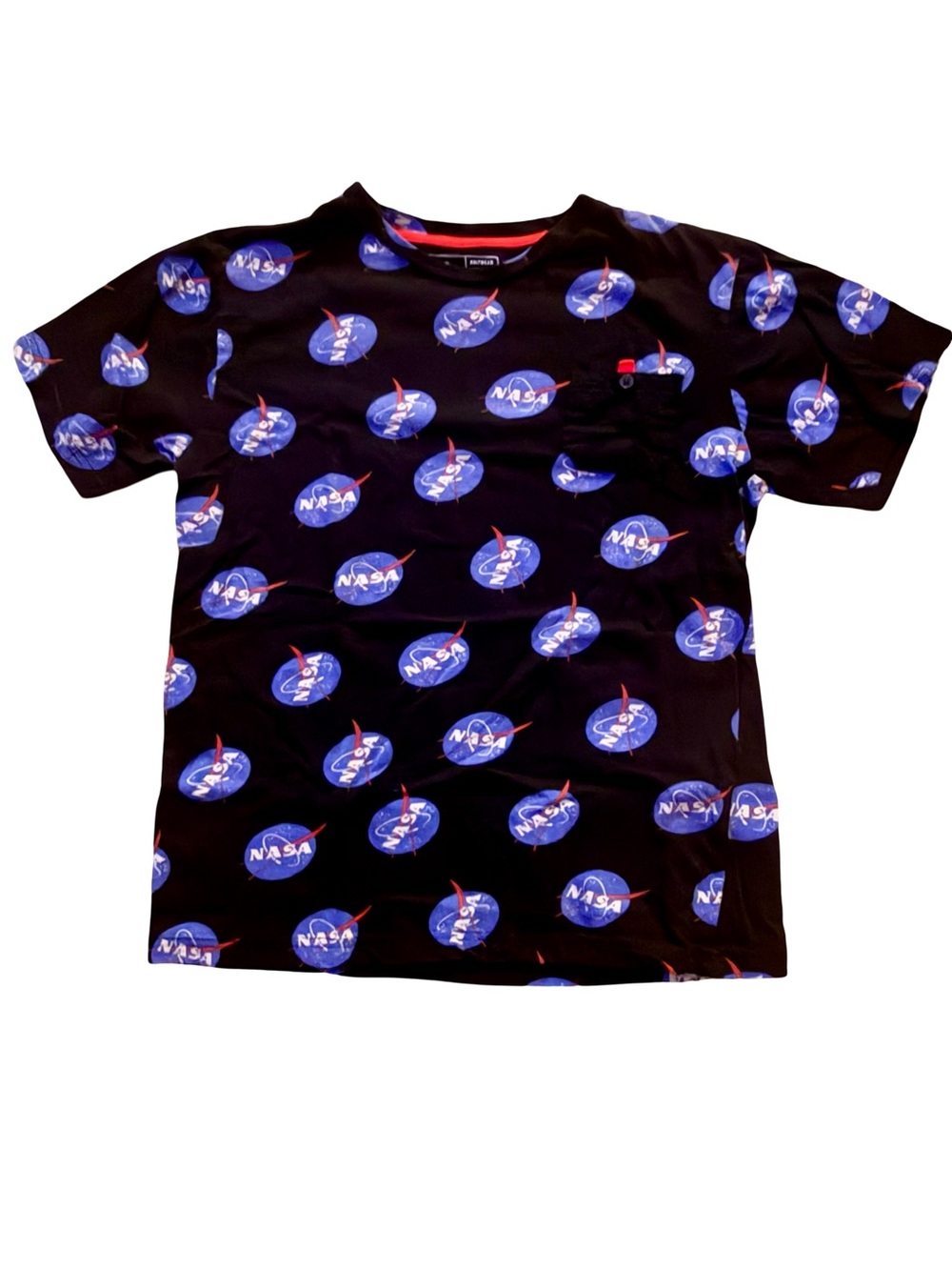 Public Record NASA Logo Black Kids Tee - Graphic Short Sleeve Shirt